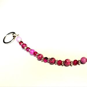 Handmade beaded keychain